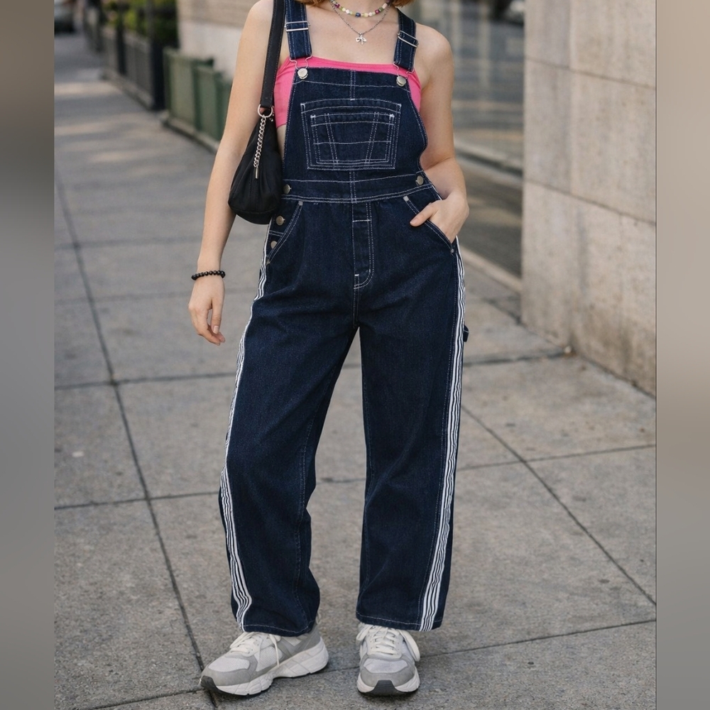 Hybrid Company 90's Dark Wash Denim Overalls